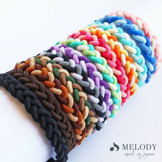 日本 Melody Accessory - 日本製 專利耐用麻花編織髮圈(5入組)-焦糖咖