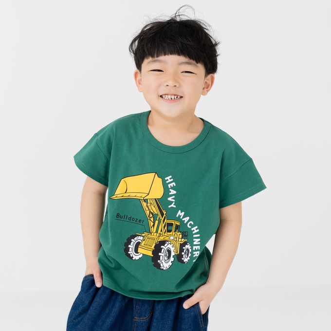 日本 Chil2 - 100%棉 定番印花短袖上衣-相機-白