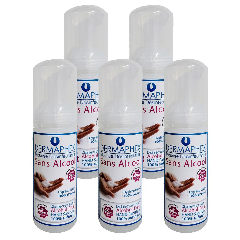 法國 DERMAPHEX 德瑪妃司 - 慕斯乾洗手劑-50ml*5
