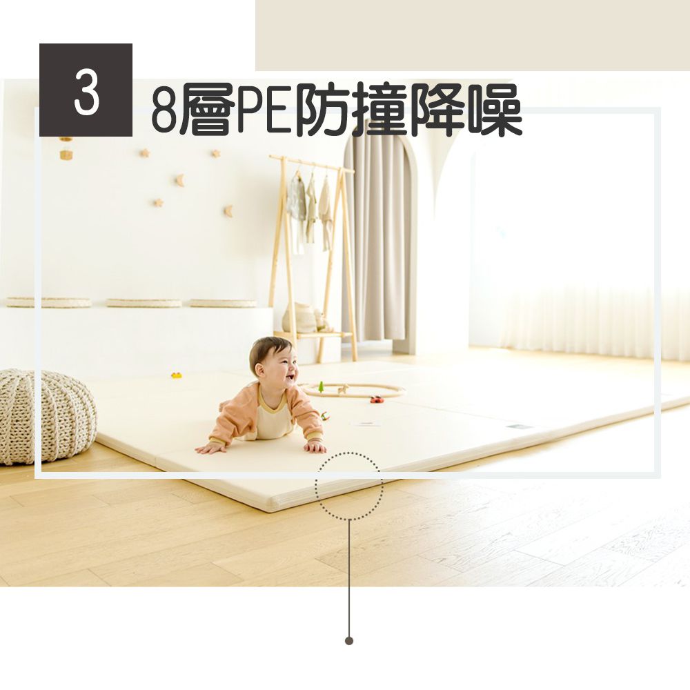 Design Skin - 摺疊軟墊地墊遊戲地墊-質感灰-(200 x 140 x 4 cm)