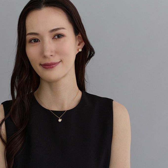 日本 Melody Accessory - 日本製 蝴蝶翩翩唯美單顆珍珠項鏈-玫瑰金