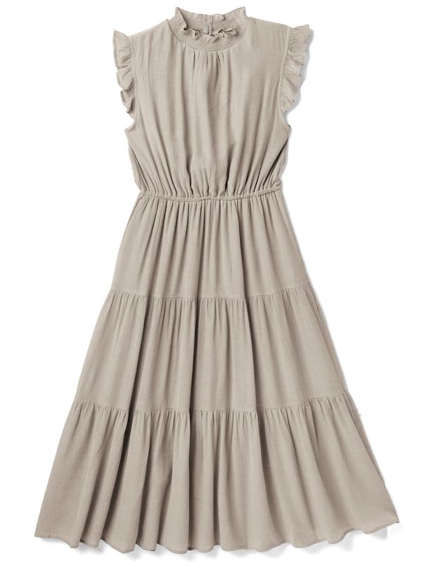 日本 GRL - 清新夏日收腰飛飛袖洋裝-星塵藍