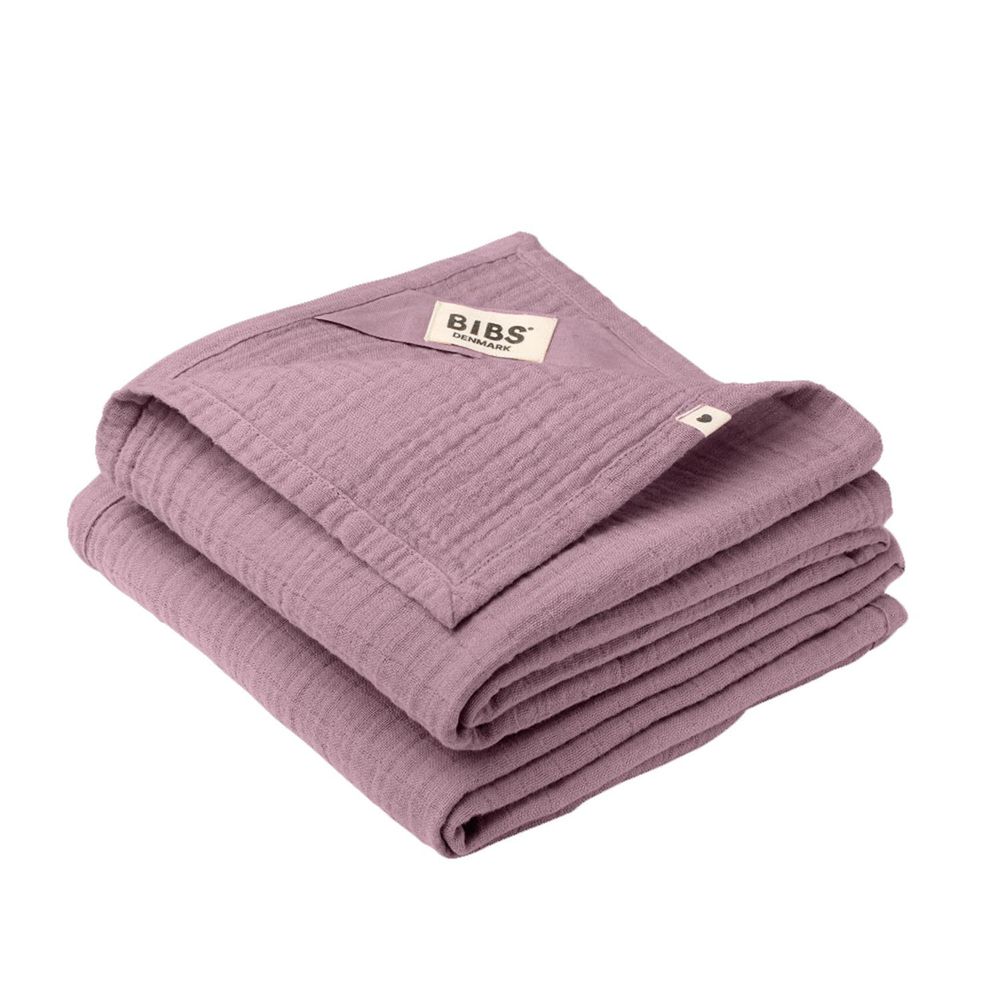 丹麥BIBS - Muslin Cloth有機棉紗布安撫巾-藕色-2入