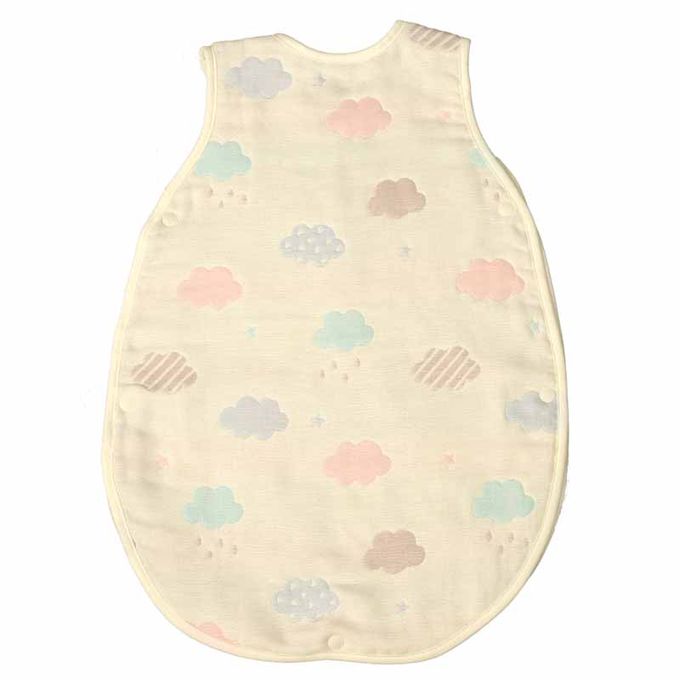 akachan honpo - 0歲起即可使用6層棉紗防踢被-象牙白色 (80cm)