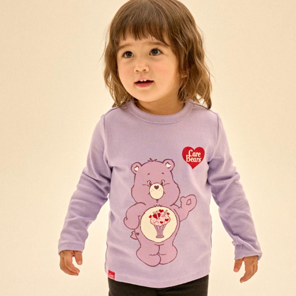 韓國 Care Bears - 聯名款彩虹熊熊印長袖上衣-紫