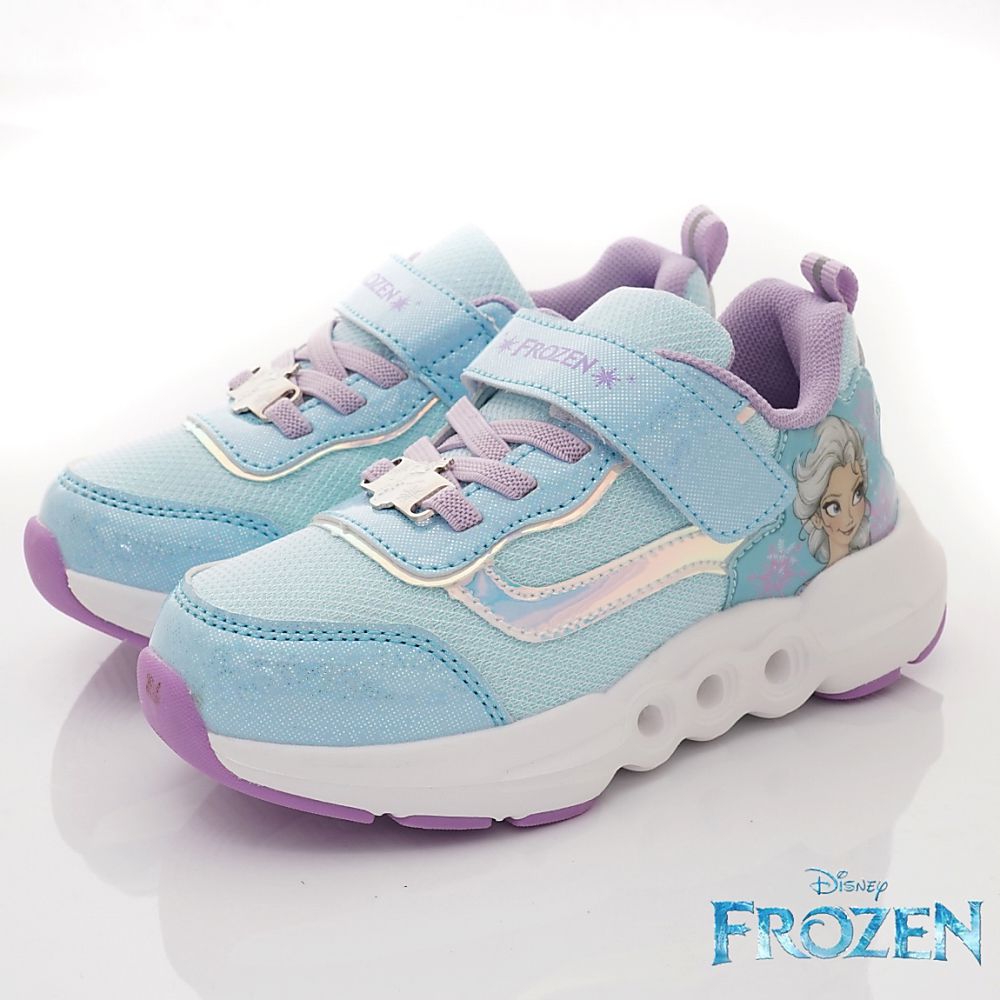 台灣製冰雪奇緣電燈運動款(中小童段)-運動鞋-水藍