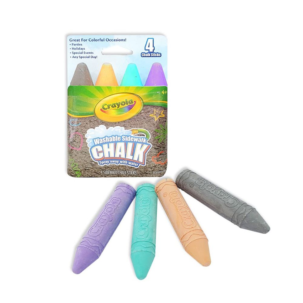 Crayola繪兒樂 - 可水洗戶外粉筆4色