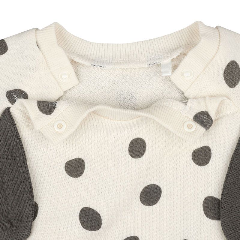 akachan honpo - 包屁衣+緊身褲-滿版印花-象牙白色