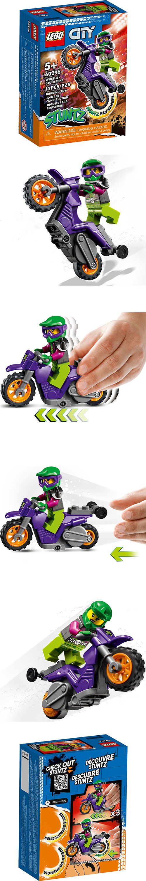 樂高 LEGO - 樂高積木 LEGO《 LT60296》City 城市系列 - Wheelie Stunt Bike-14pcs