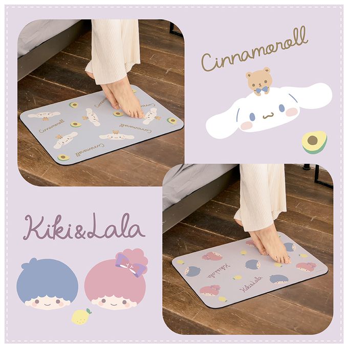 三麗鷗 - Q版凱蒂貓 軟式珪藻土地墊 腳踏墊 吸水墊60X40cm