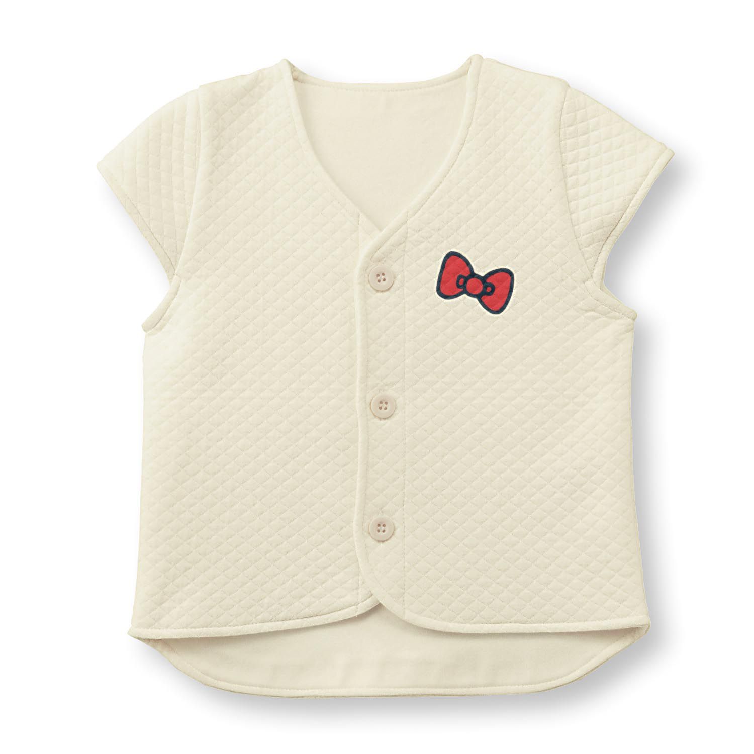 日本千趣會 - 三麗鷗保暖背心-Hello Kitty-米白