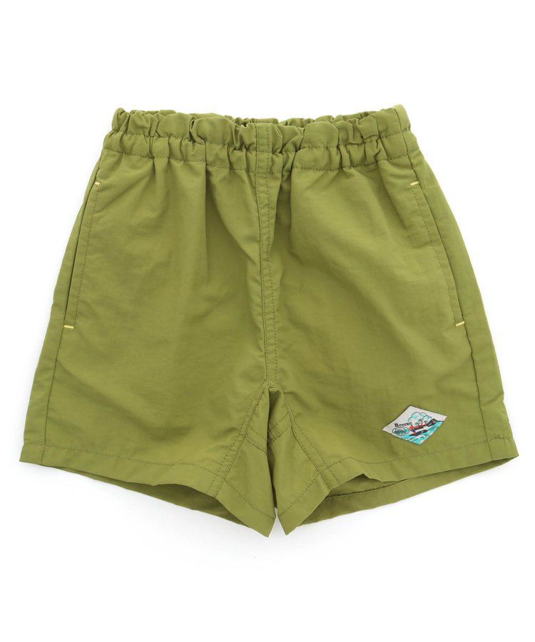 日本 BREEZE - 水陸二用百搭logo裝飾短褲-寶石綠