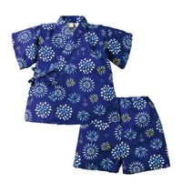 akachan honpo - 兩件式甚平-煙火-深藍色-日本製