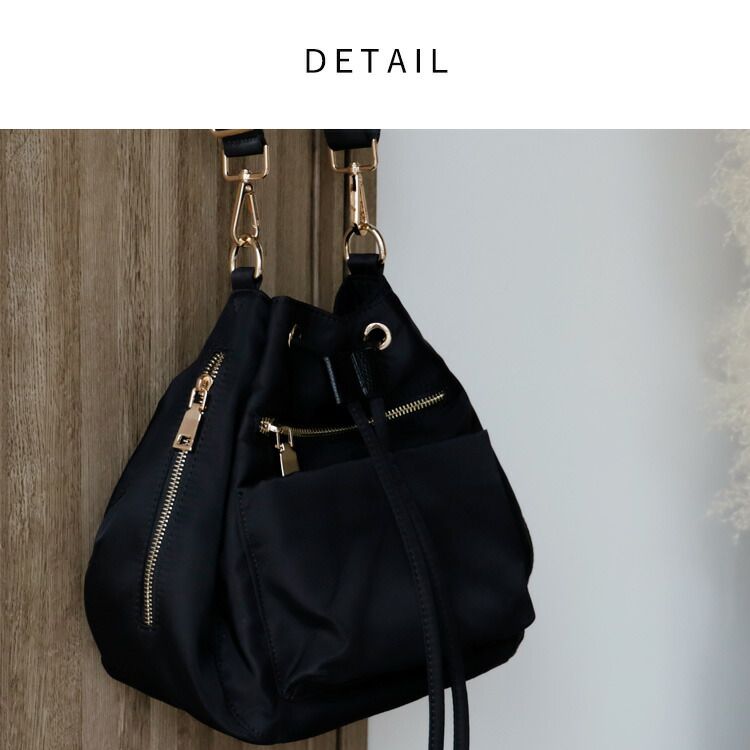 日本代購 - 尼龍輕量 10口袋多功能肩背包-卡其棕 (24x18x14cm)