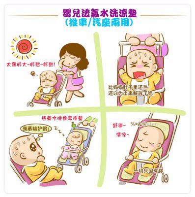 舒福家居 iSuFu - 3D Airmesh 頂級防護兩用幼童推車/安全座椅透氣墊-紫色/藍色/繽紛/雲朵-任選2入請於訂單備註(如無備註隨機出貨)