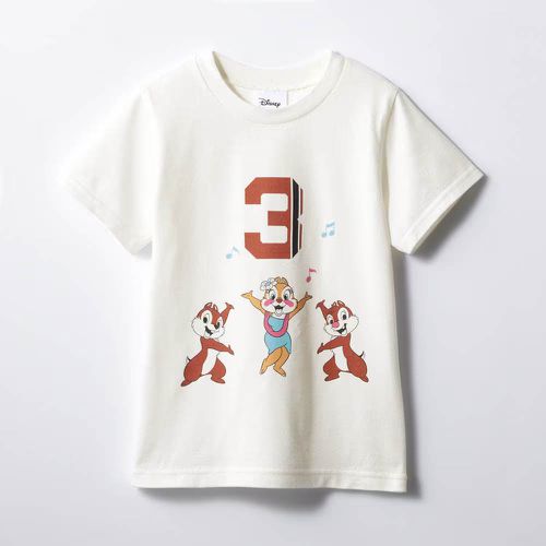 純棉迪士尼印花短袖上衣(小孩)-數字3