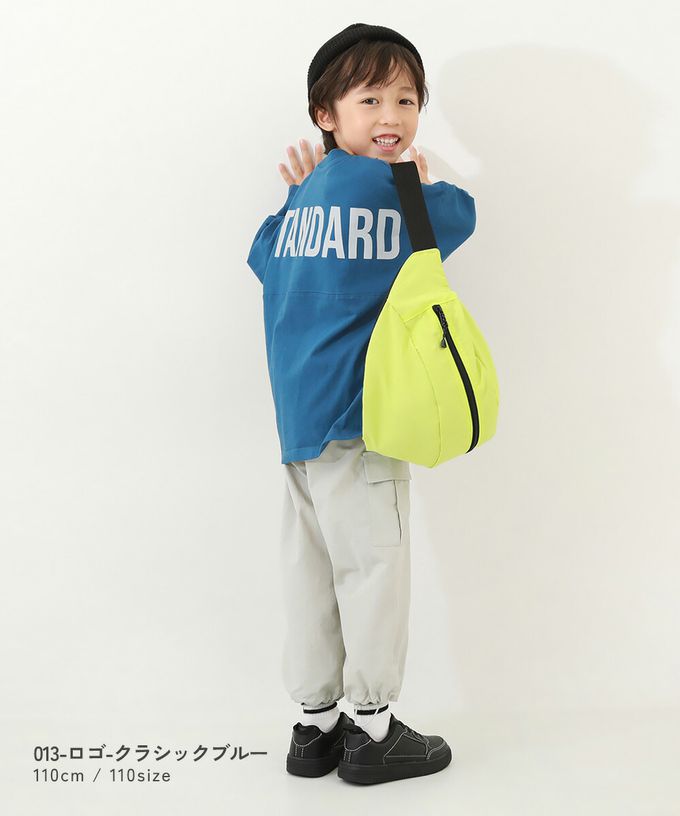 日本 devirock - 100%棉 背後英文標語長袖上衣-深灰紫