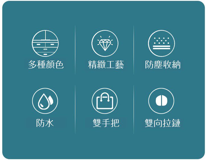 防水棉被衣物收納袋-小兔-藍色