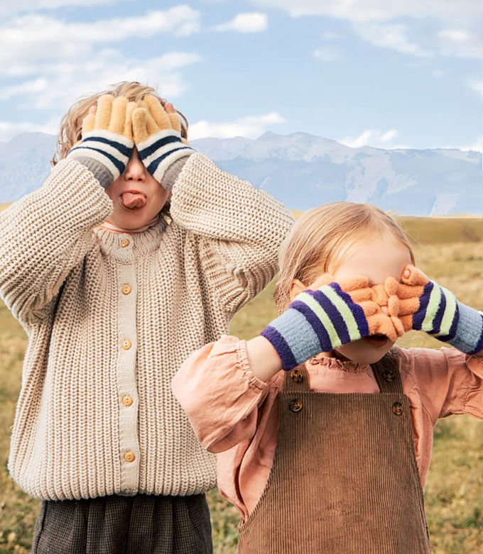 kocotree - 保暖露指手套 (黃色)