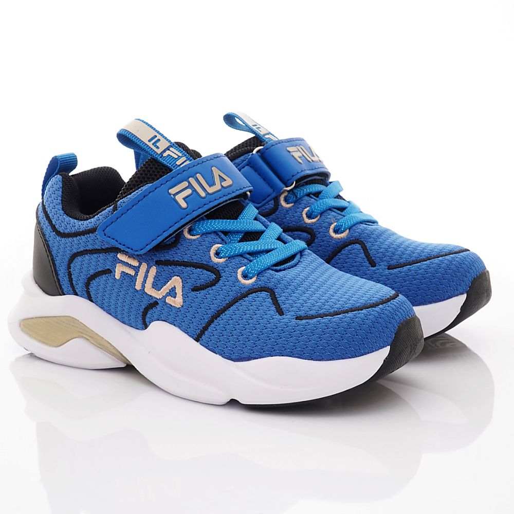 FILA - 輕量慢跑鞋款(中小童段)-運動鞋-藍