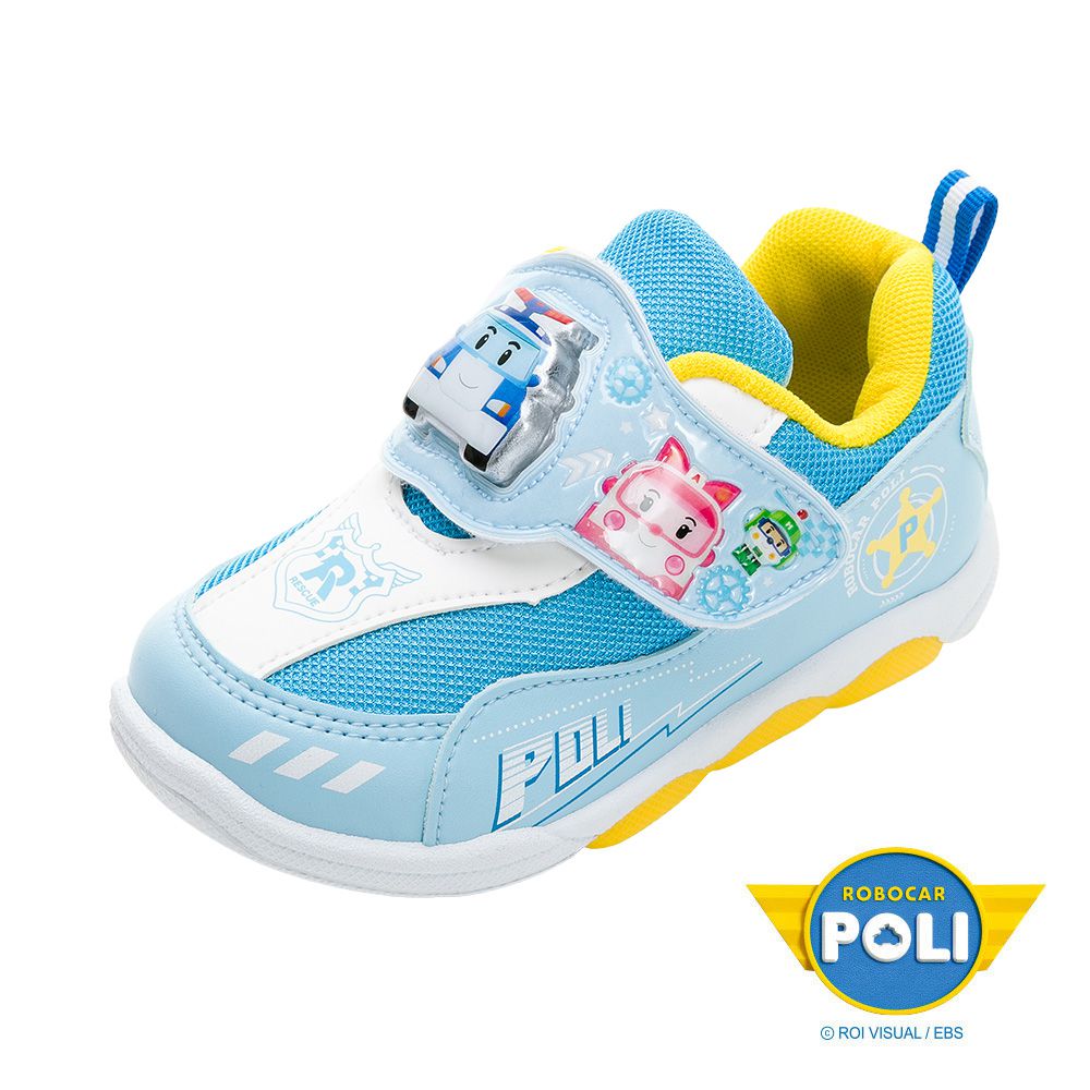 POLI 波力救援小英雄 - POLI 童鞋 電燈運動鞋 POKX34146-減壓輕量大底-藍黃-(小中童段)