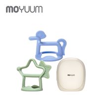 韓國 MOYUUM - 白金矽膠手環固齒器禮盒-星馬款-薄荷綠+天空藍
