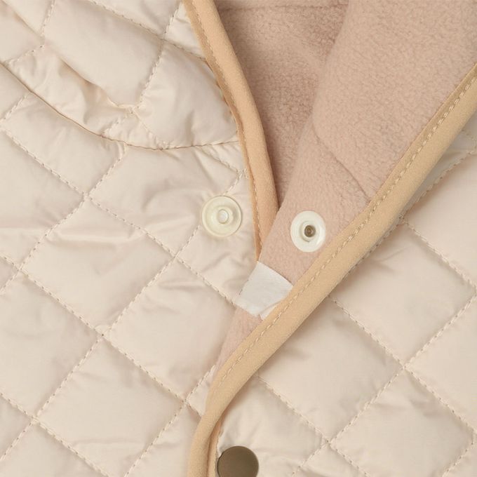 akachan honpo - 鋪棉斗篷-熊耳-象牙白色 (60～80cm)