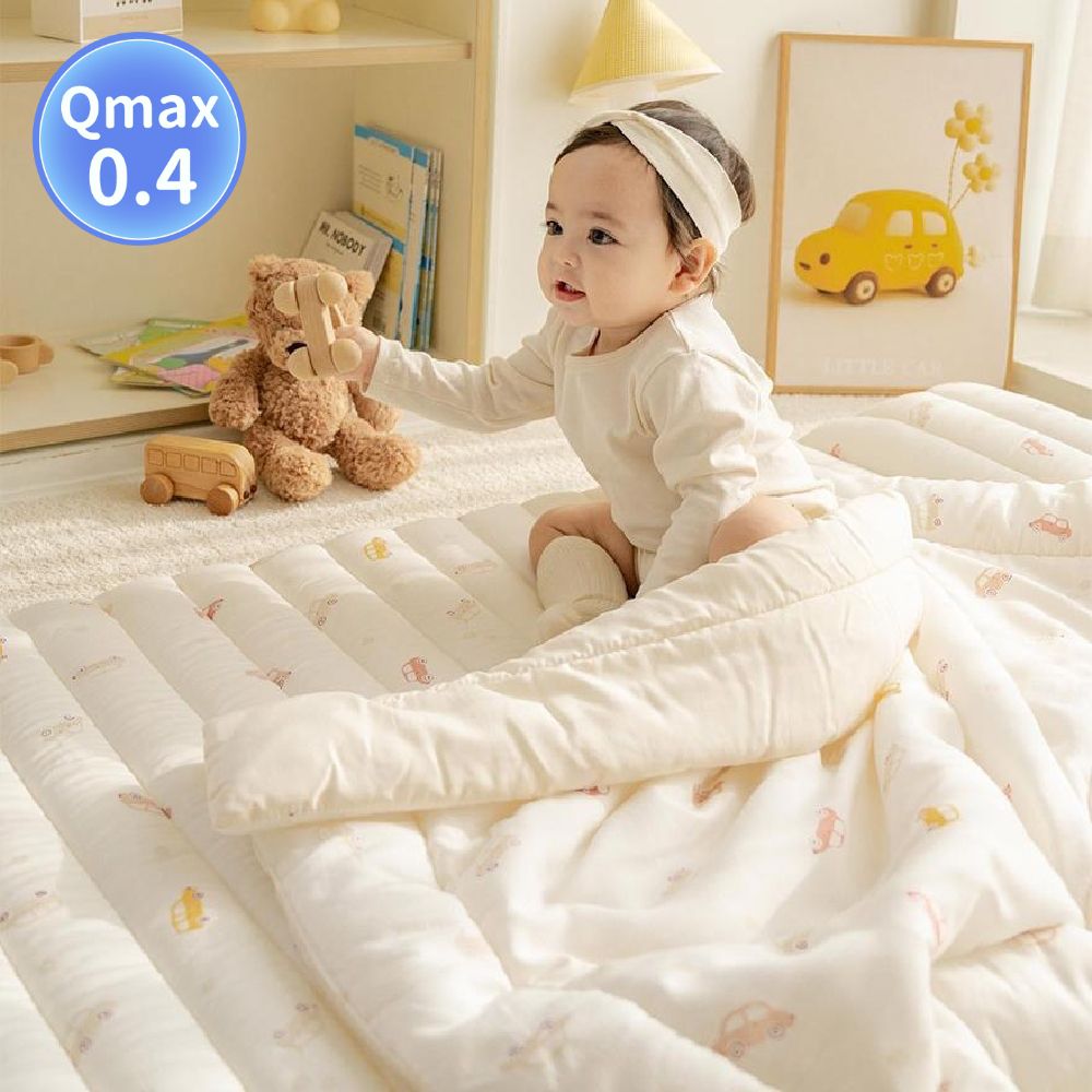 極致柔軟天絲莫代爾雙面涼感4cm厚墊睡袋組-迷你手繪車