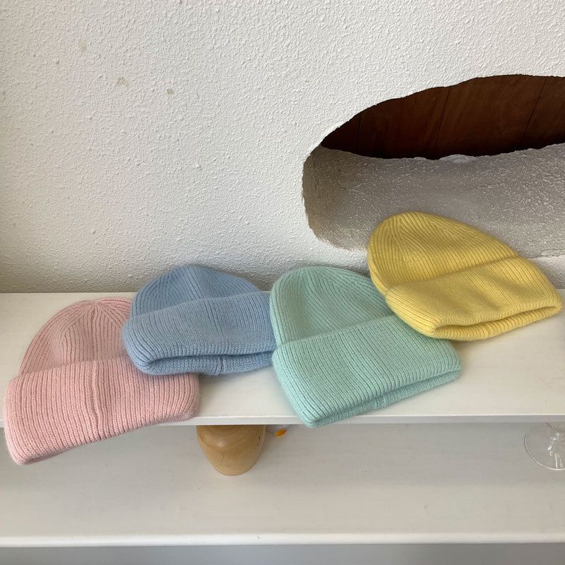 溫柔暖暖針織毛帽(30%兔毛)-米白色 (M（56-58cm）)