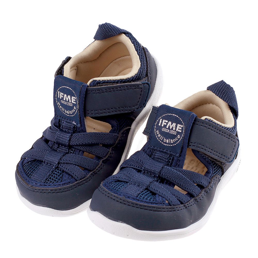 日本IFME - 極簡海軍藍寶寶機能水涼鞋-海軍藍