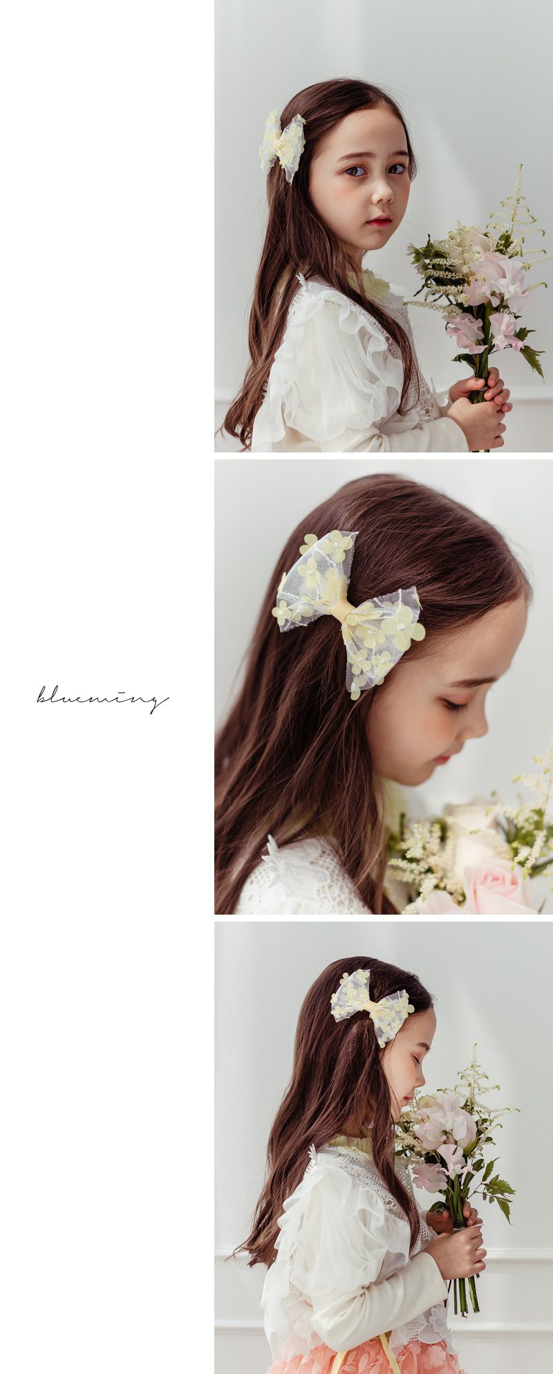 韓國 Bimbo Bimba - 髮飾禮盒組-蜜桃粉A