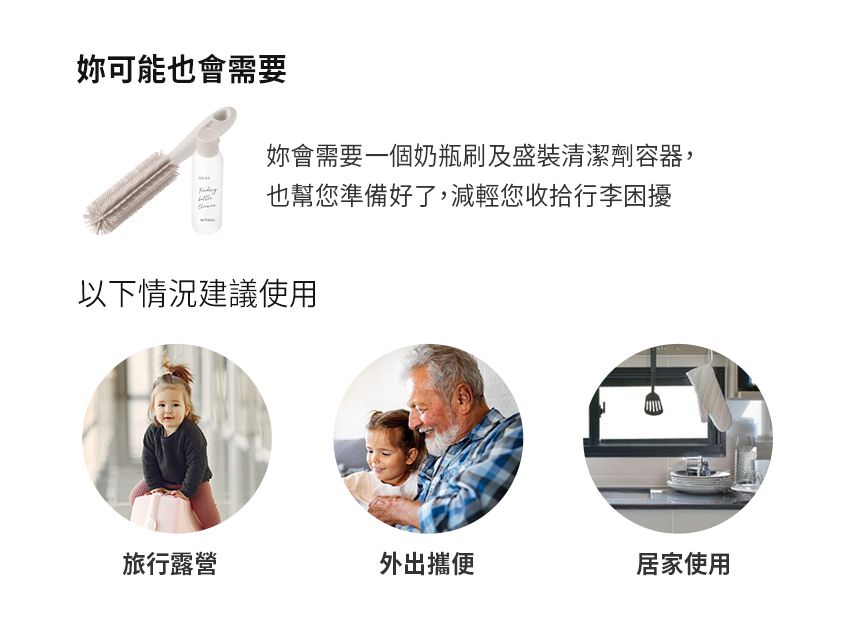 MOTHER-K - 外出用奶瓶晾乾架-榛果奶茶