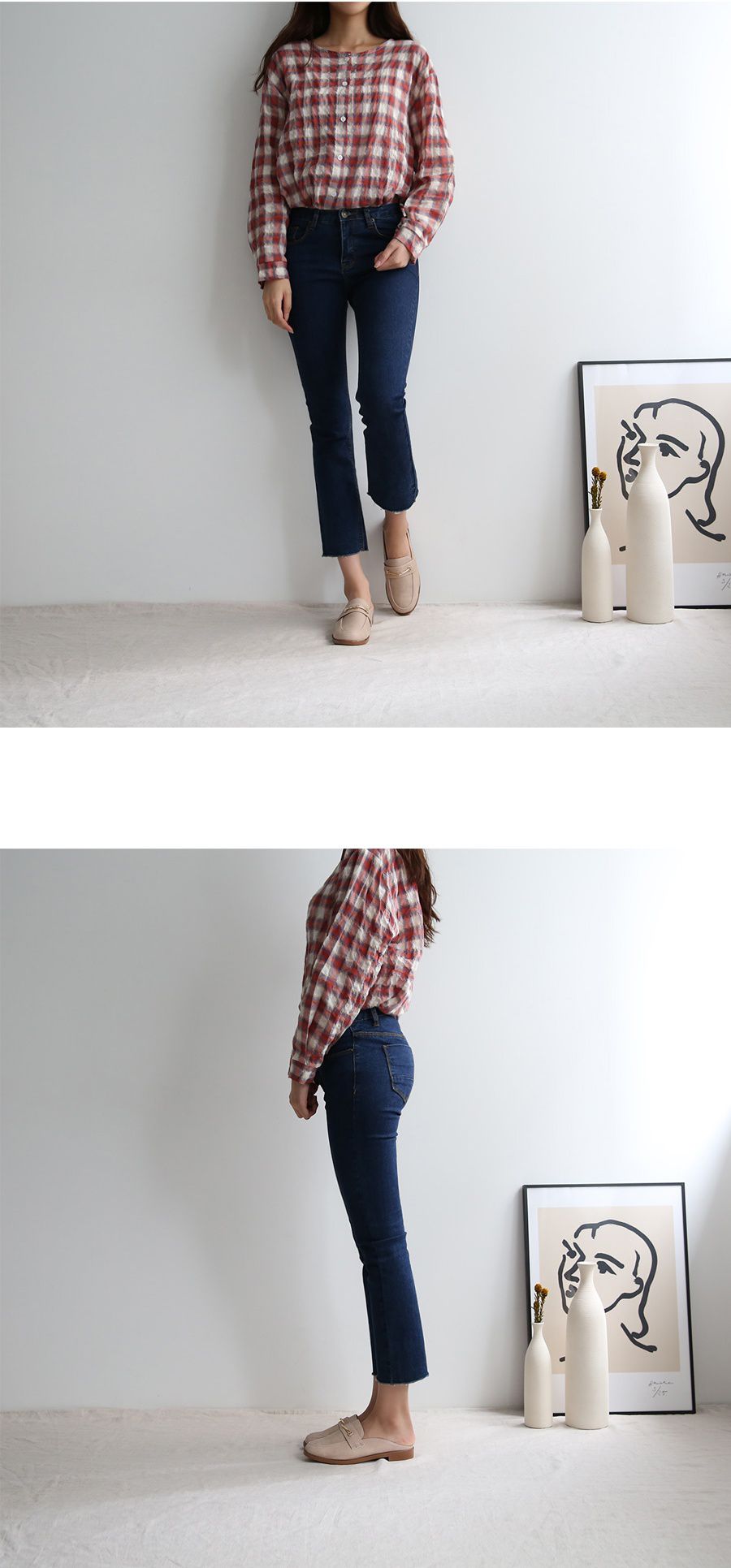 韓國 Dangolunni - 一字麂皮穆勒鞋-灰