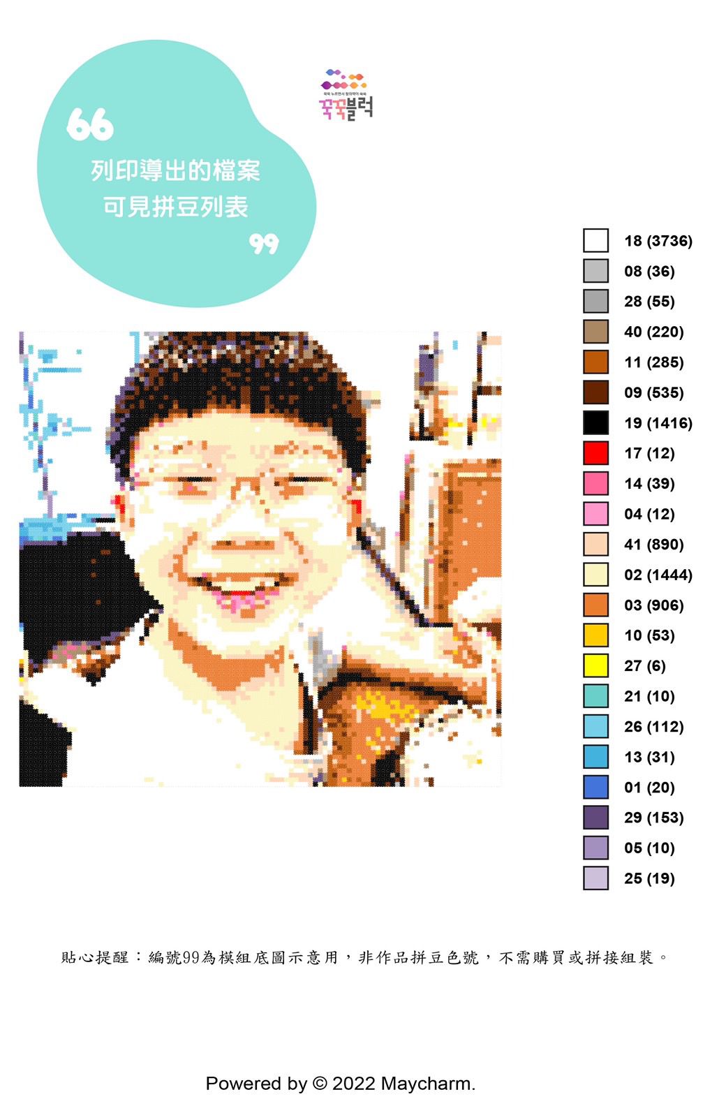 拼出世界名畫【韓國 咕咕拼豆】免燙式拼豆，可拆卸重複玩