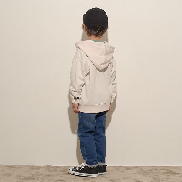 日本 b-ROOM - 簡約百搭連帽運動外套-素色-灰綠