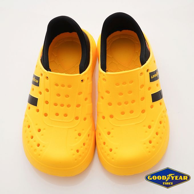 GOODYEAR - 台灣製GOODYEAR後踩水陸洞洞鞋(中小童段)-休閒鞋-黃