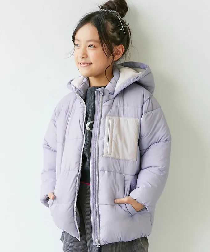 日本 devirock - 輕暖防風配色科技羽絨外套(帽可拆)-湖水綠