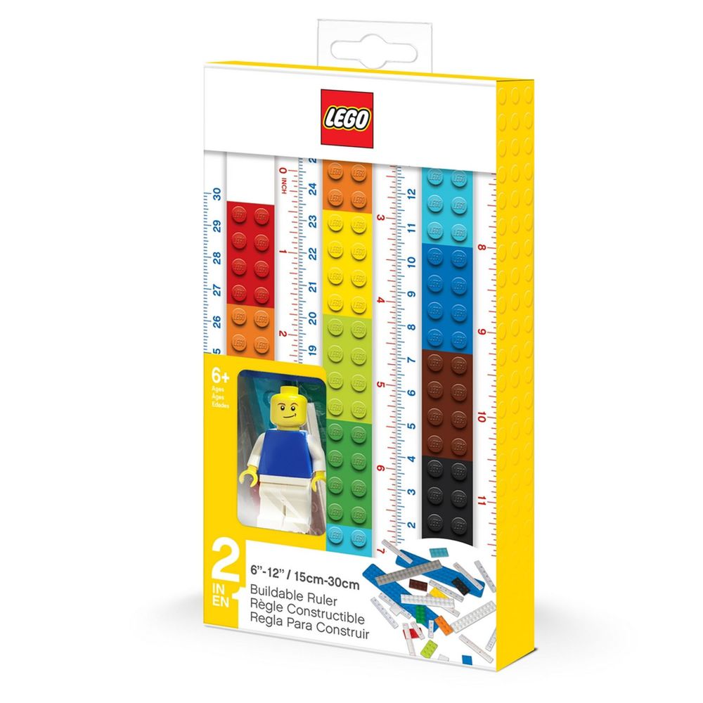 樂高 LEGO - LEGO 創意組裝文具尺(15-30公分)-附樂高人偶-長約15 - 30公分