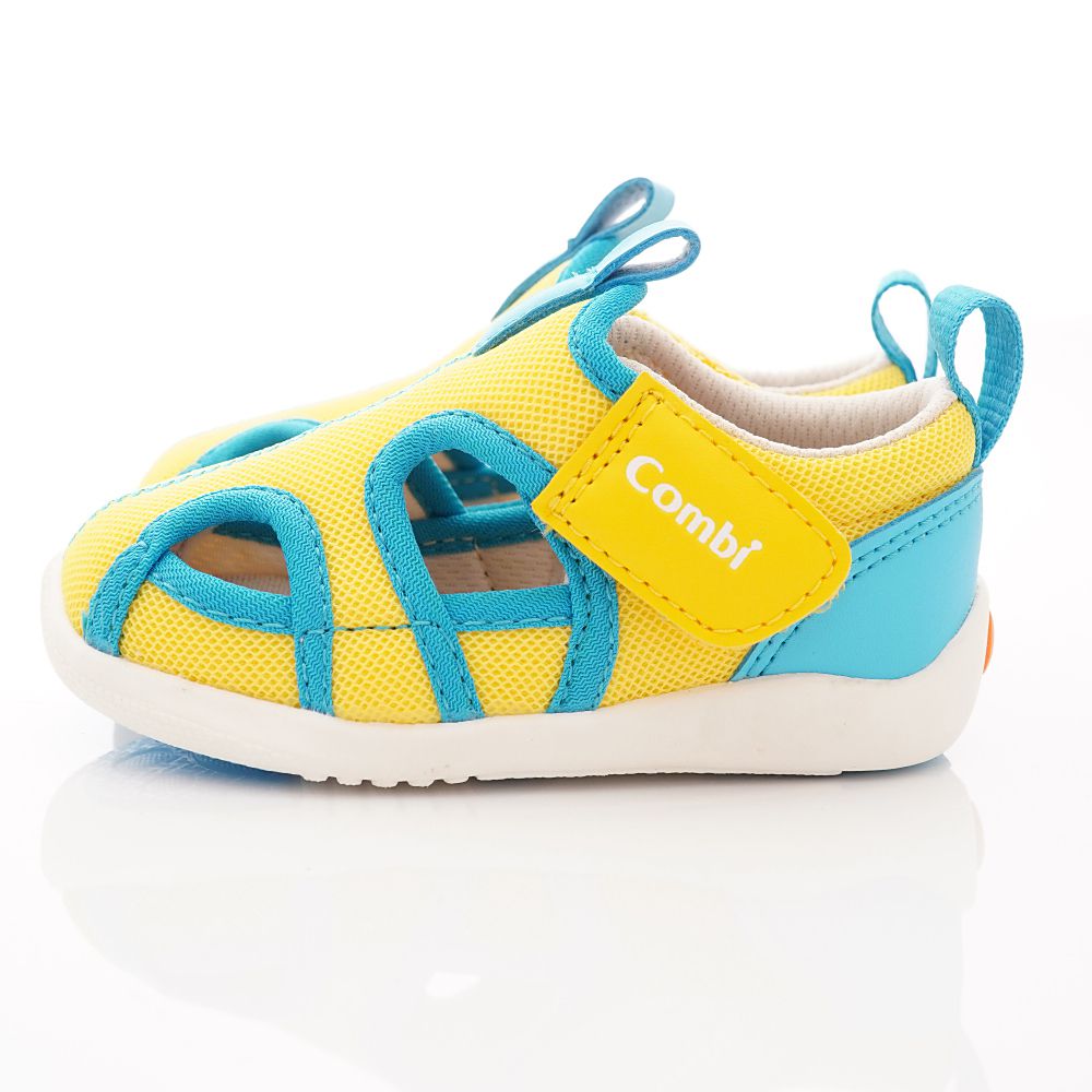 日本 Combi - 機能童鞋/學步鞋-護趾透氣學步涼鞋(寶寶段)-黃