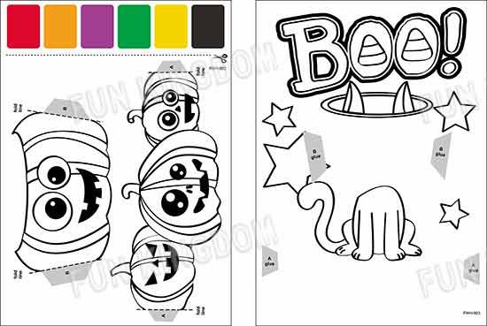 FUNKINGDOM - 萬聖節立體著色畫(4包一組)不重覆