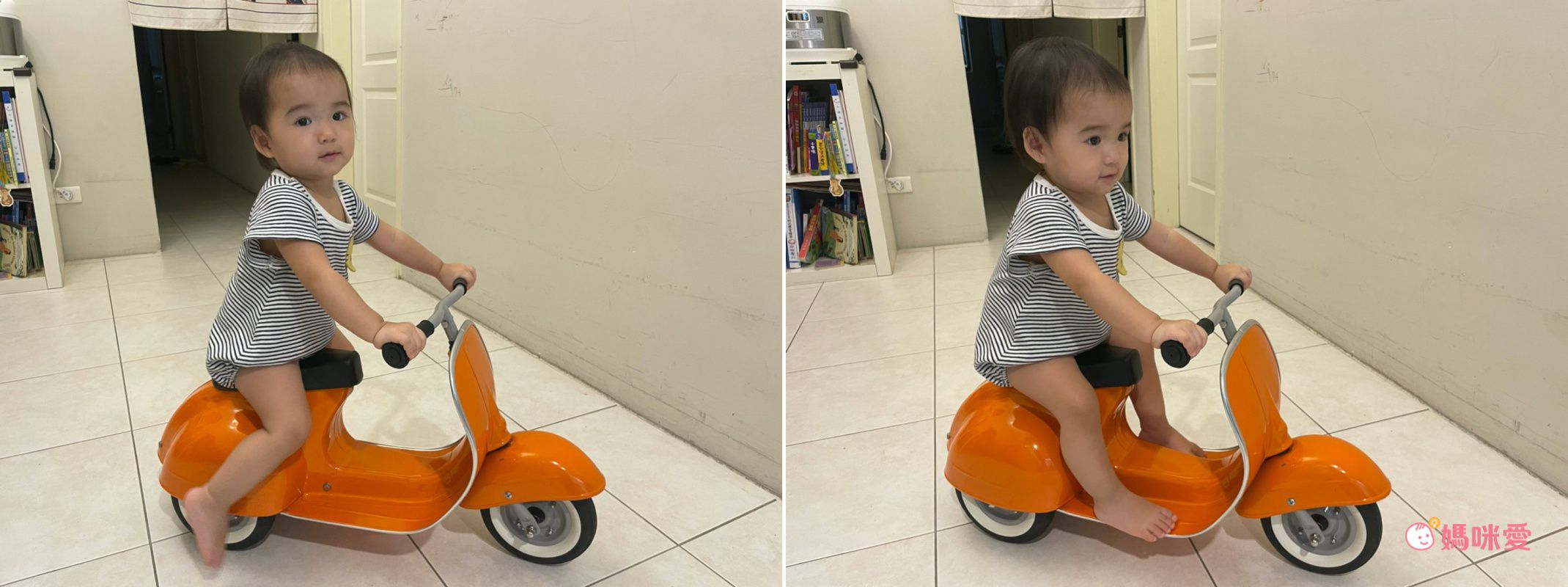 美國 Ambosstoys - PRIMO經典偉士牌復古造型滑步車-香橙橘