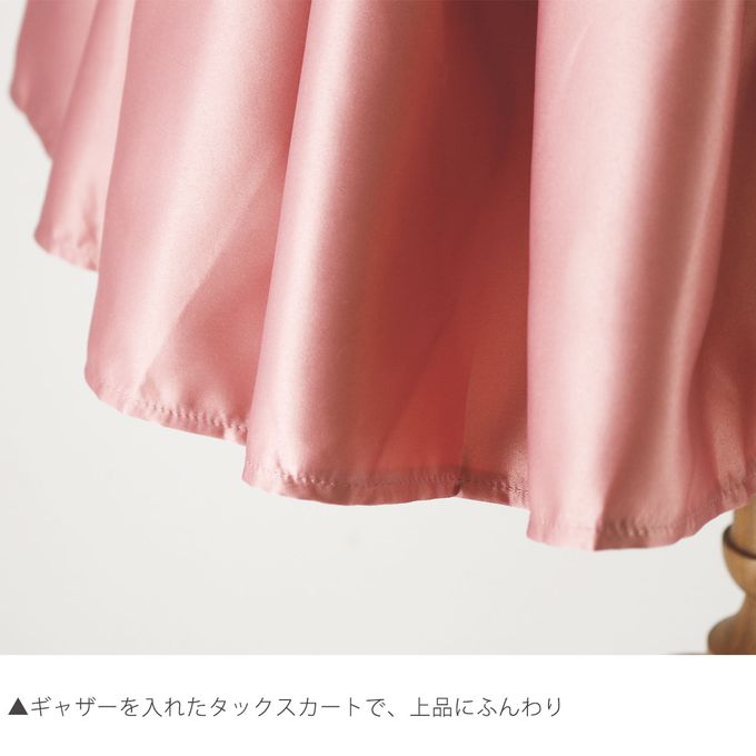 日本 Catherine Cottage - 大蝴蝶結緞面​澎澎洋裝/小禮服-煙燻粉