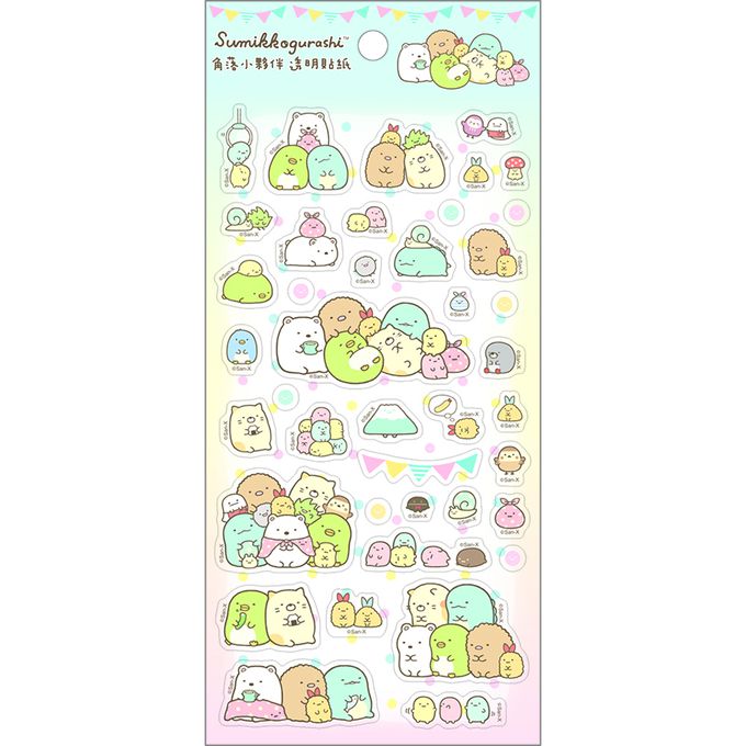 角落小夥伴 - 透明貼紙D 1入 (六款隨機出貨)