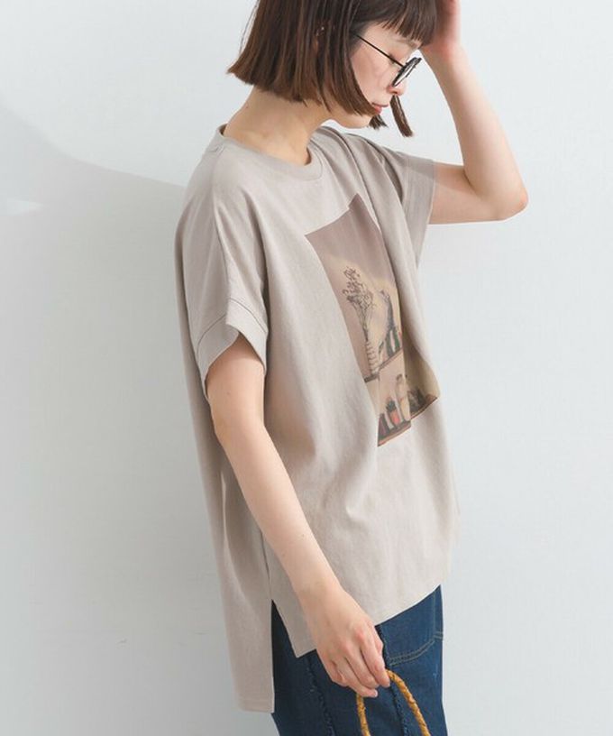 日本 Lupilien - 16支天竺棉 療癒印花法式袖上衣-貓咪的房間-薄荷