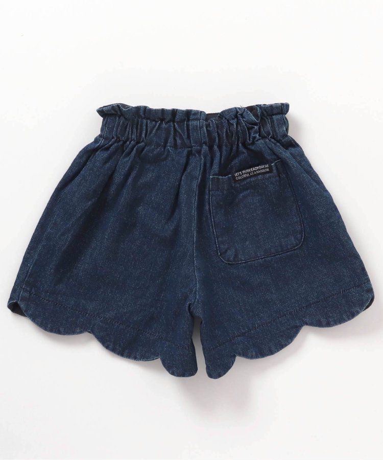 日本 BREEZE - 俏麗扇形邊鬆緊短褲-斑點-黑