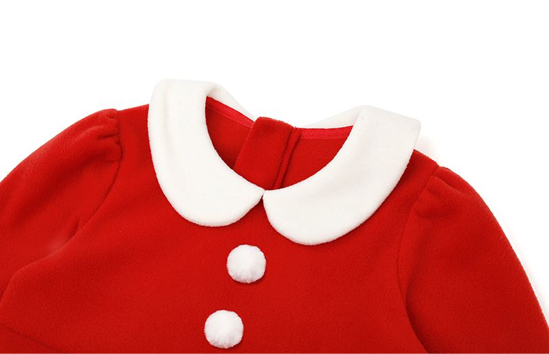 韓國 OZKIZ - (附髮箍)(裏起毛)聖誕洋裝