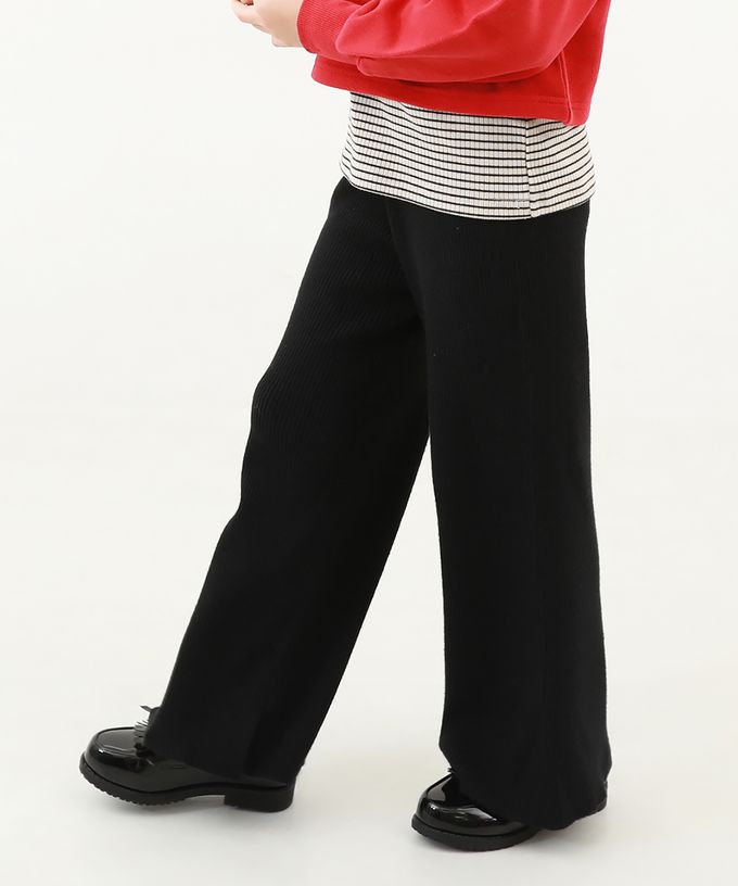 日本 devirock - 羅紋小喇叭開叉長褲(可機洗)-卡其棕