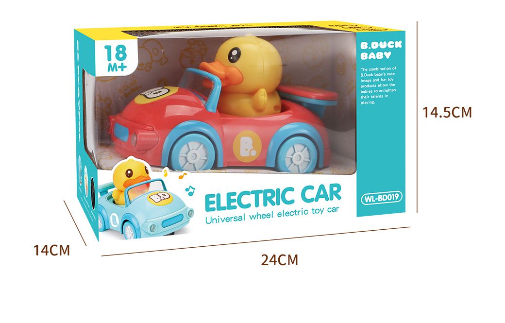 B.Duck 小黃鴨 - 電動迴轉玩具車(橘)-18個月以上