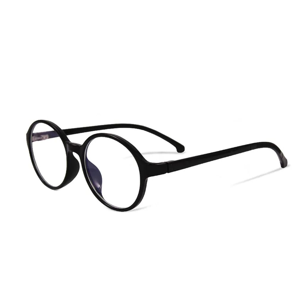 ALEGANT - 日式親子系列學院黑兒童TR90輕量圓框造型UV400濾藍光眼鏡