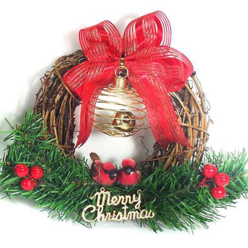 MODACore 摩達客 - 耶誕-樹藤鈴鐺復古對鳥聖誕花圈
